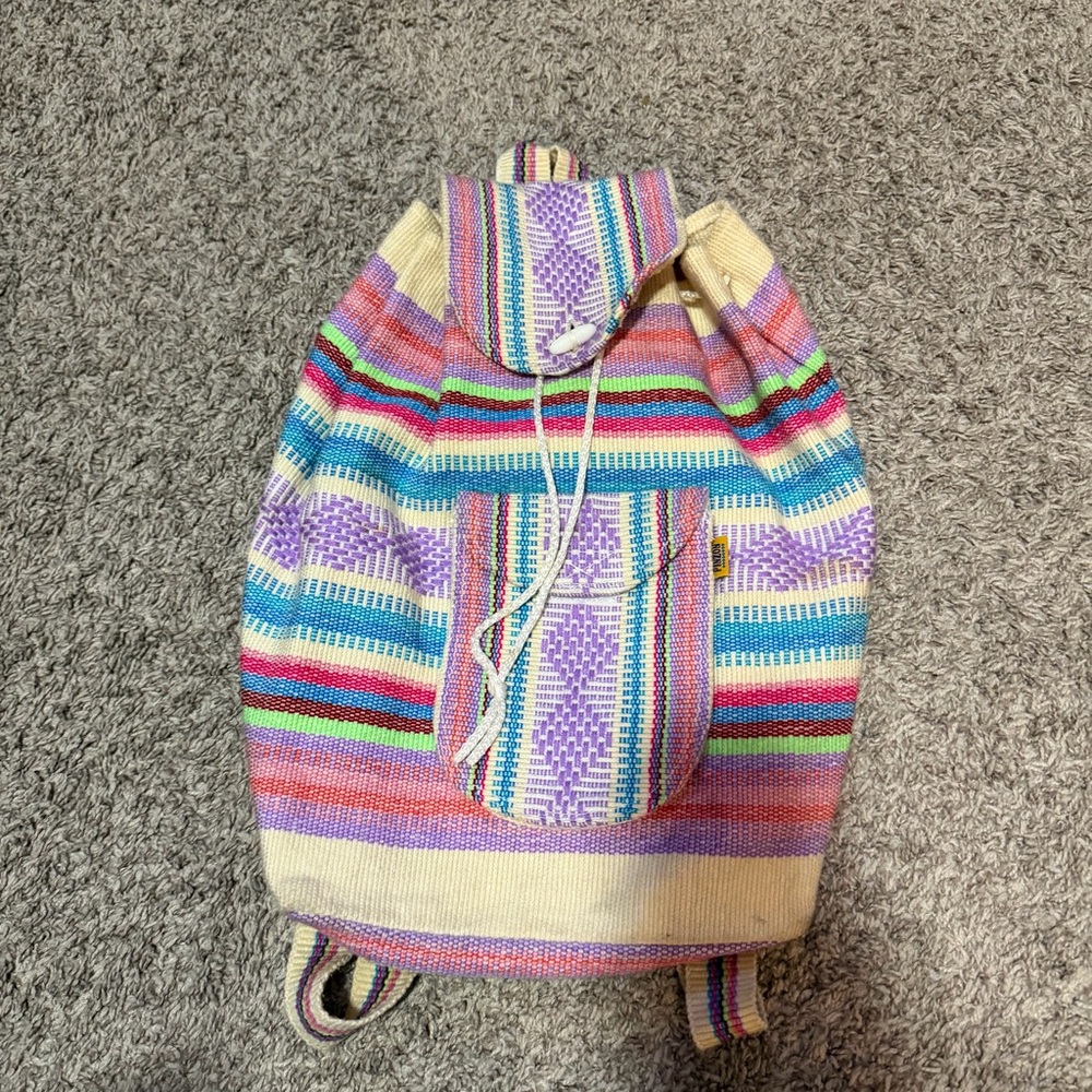 Colorful Striped Backpack boho